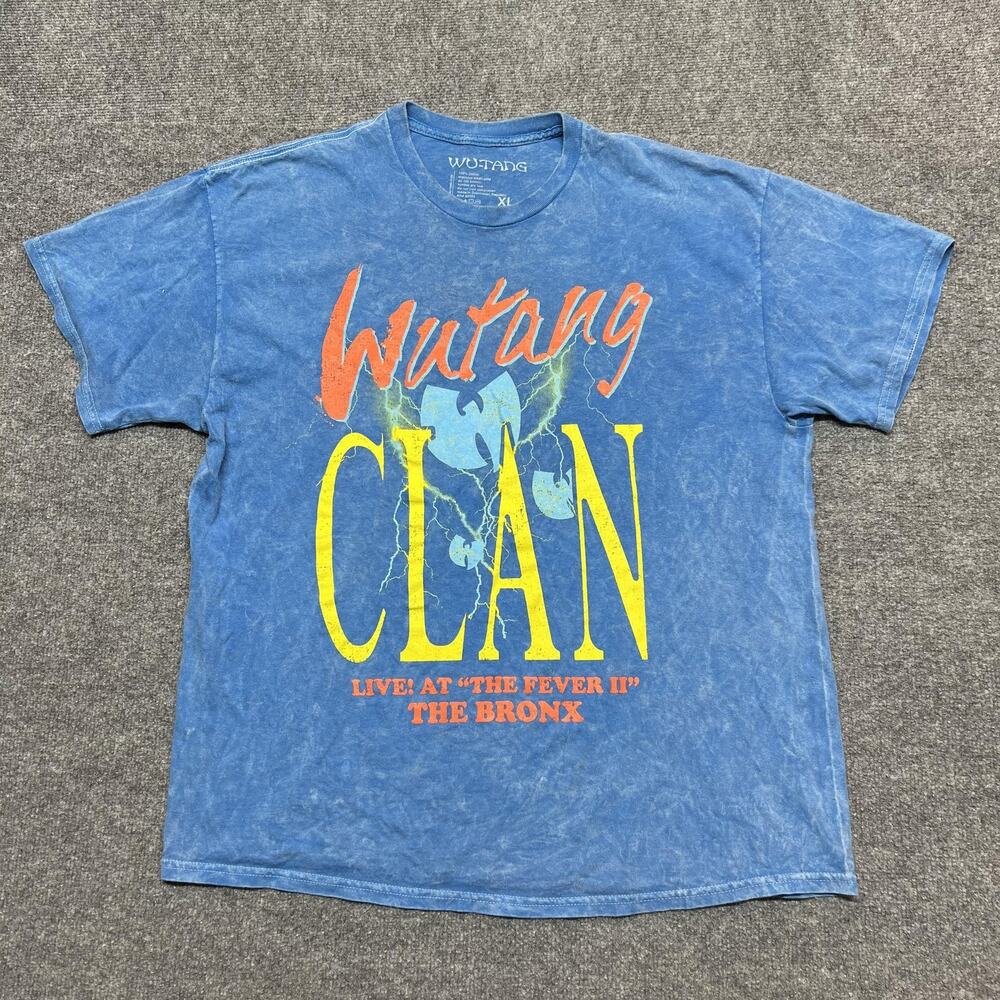 Wu-Tang Clan Shirt Mens XL Blue Fever II Bronx Live Graphic Hip Hop Tee